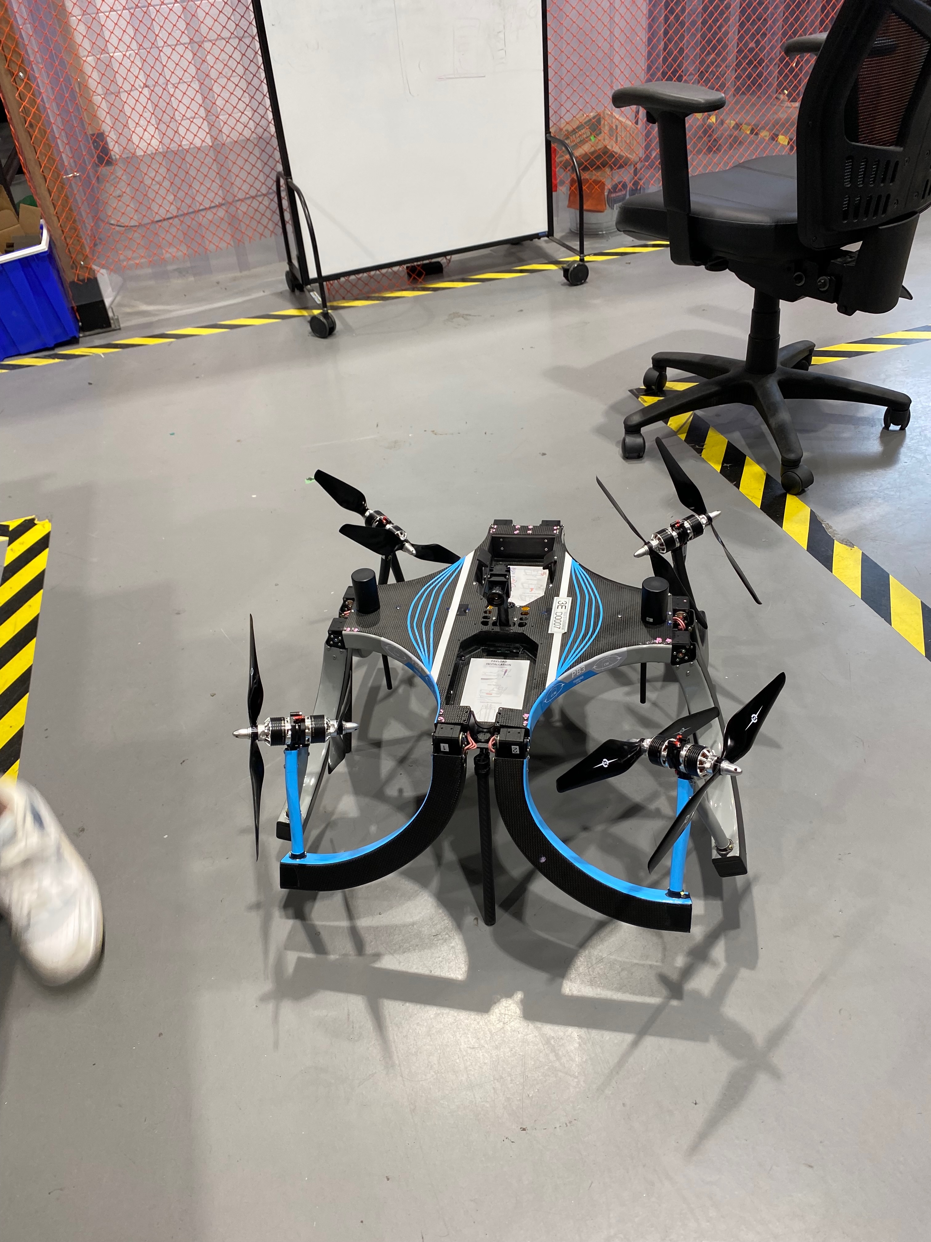 Skygauge drone close-up on test floor