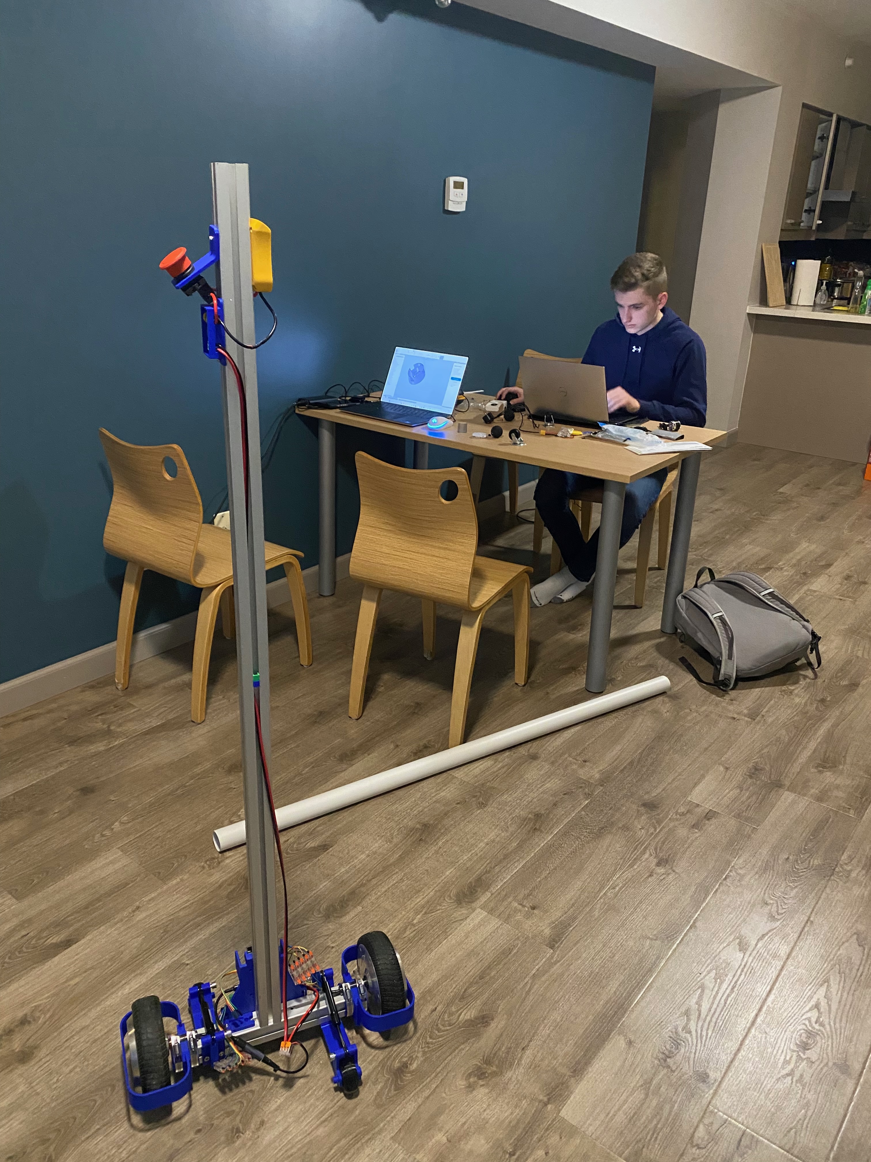 Robotic Ball Shooter during late-night testing