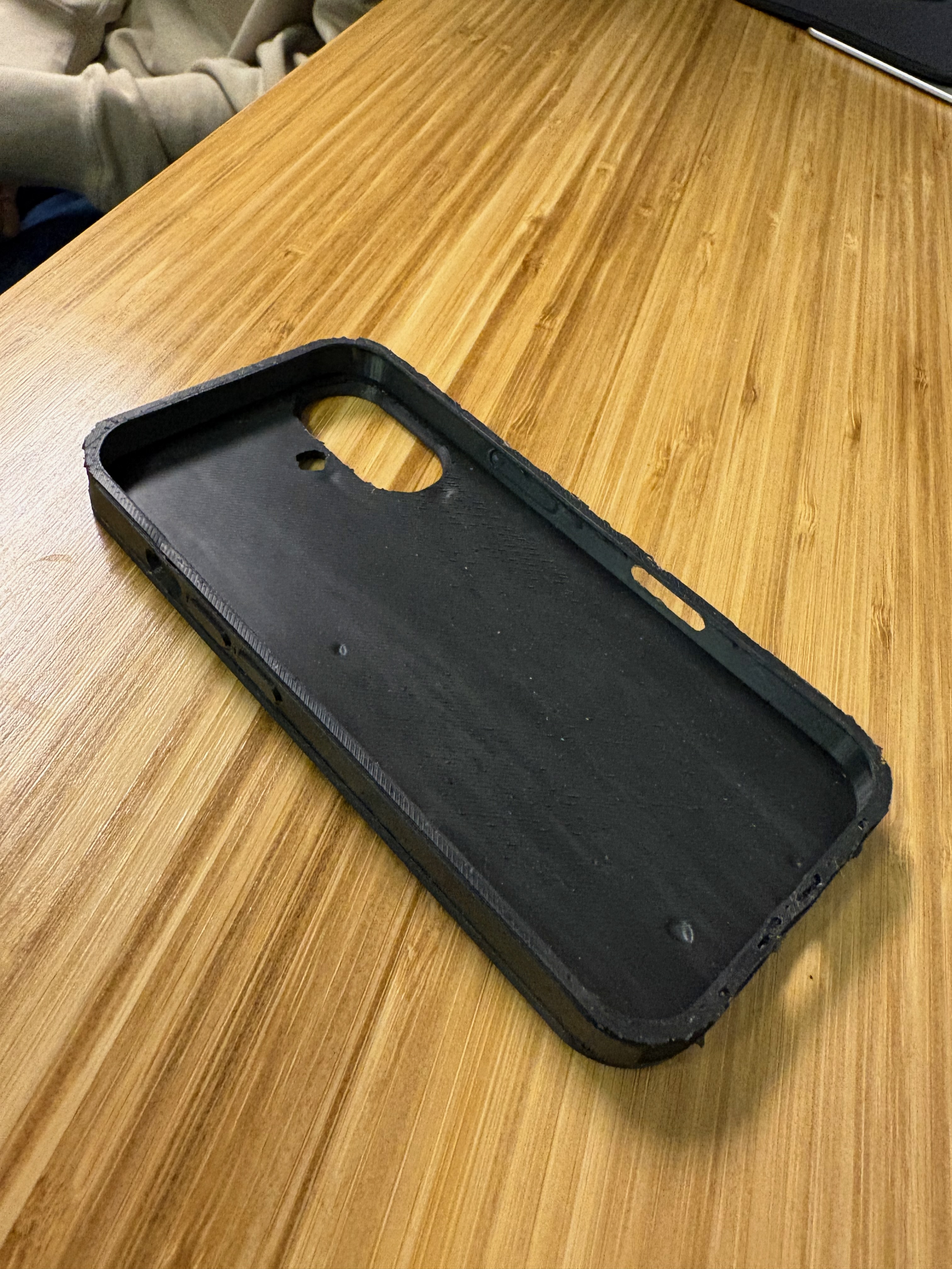 Injection molded iPhone case — inner cavity surface