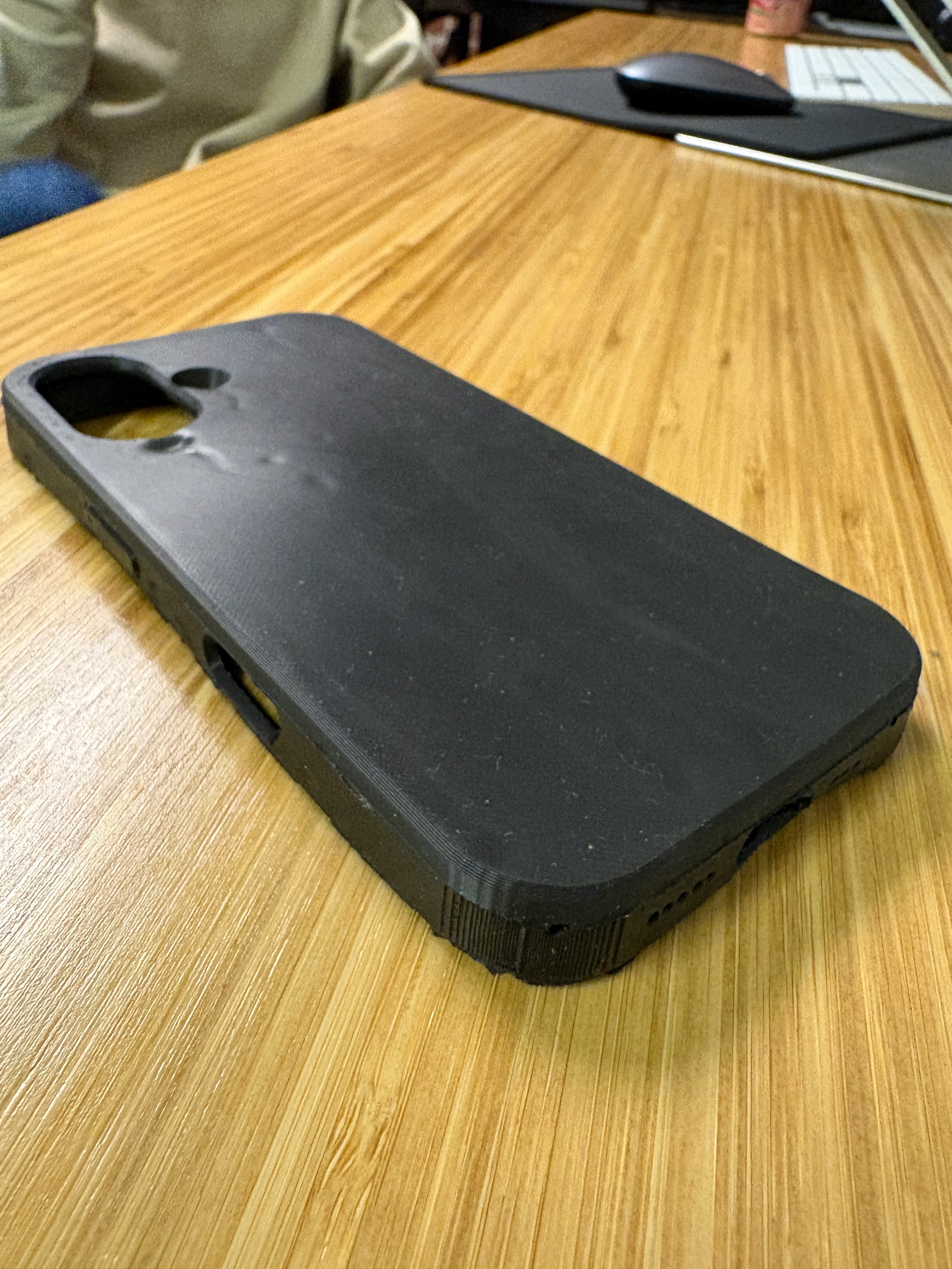 Injection molded iPhone case — outer core surface